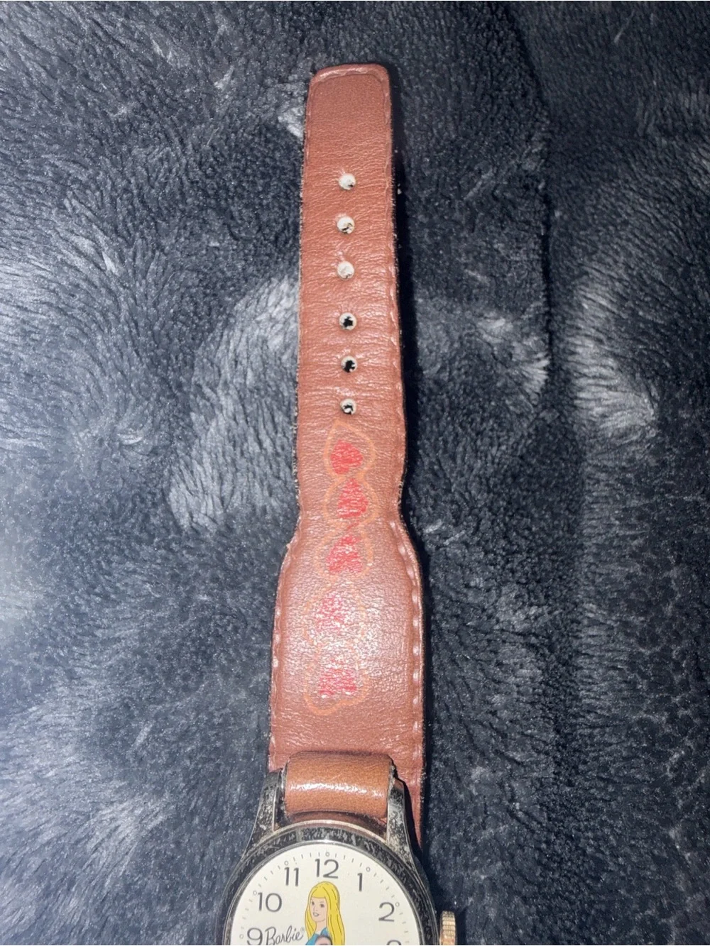 Barbie Vintage-Inspired Brown Leather Strap Watch - Barbie Dial